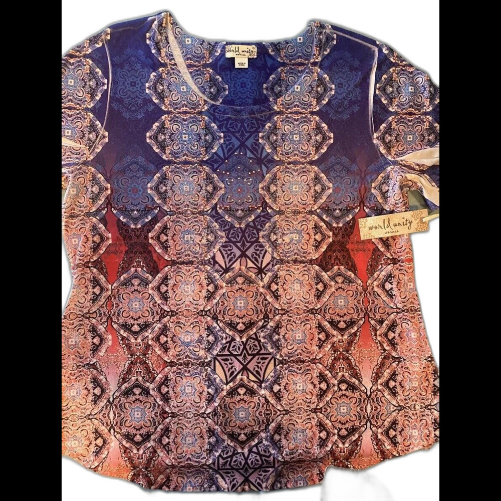 Shirt Ladies With Embellishments Size 0X New With Tags